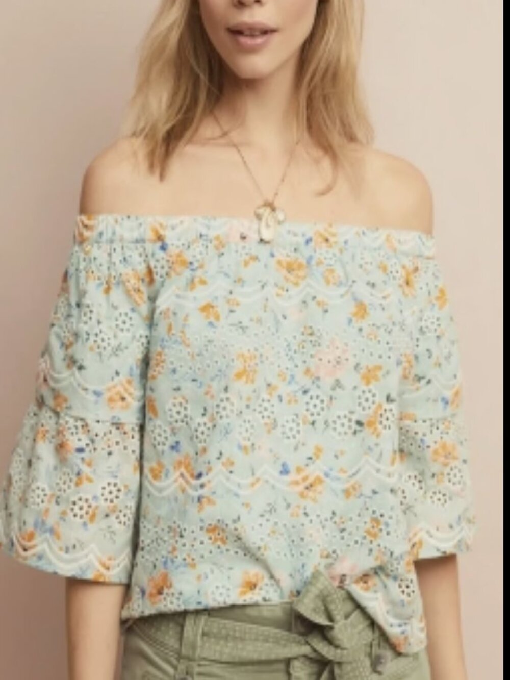 NWT | LAIA Floral Eyelet Lace Blouse | XS
